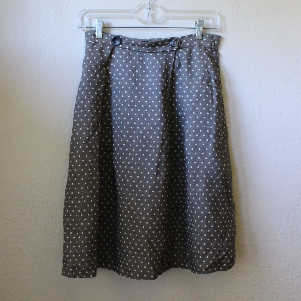 *SALE! 2/$22 or 3/$30* Comme Toi Polka Dot Skirt Vintage Design Women Size Small